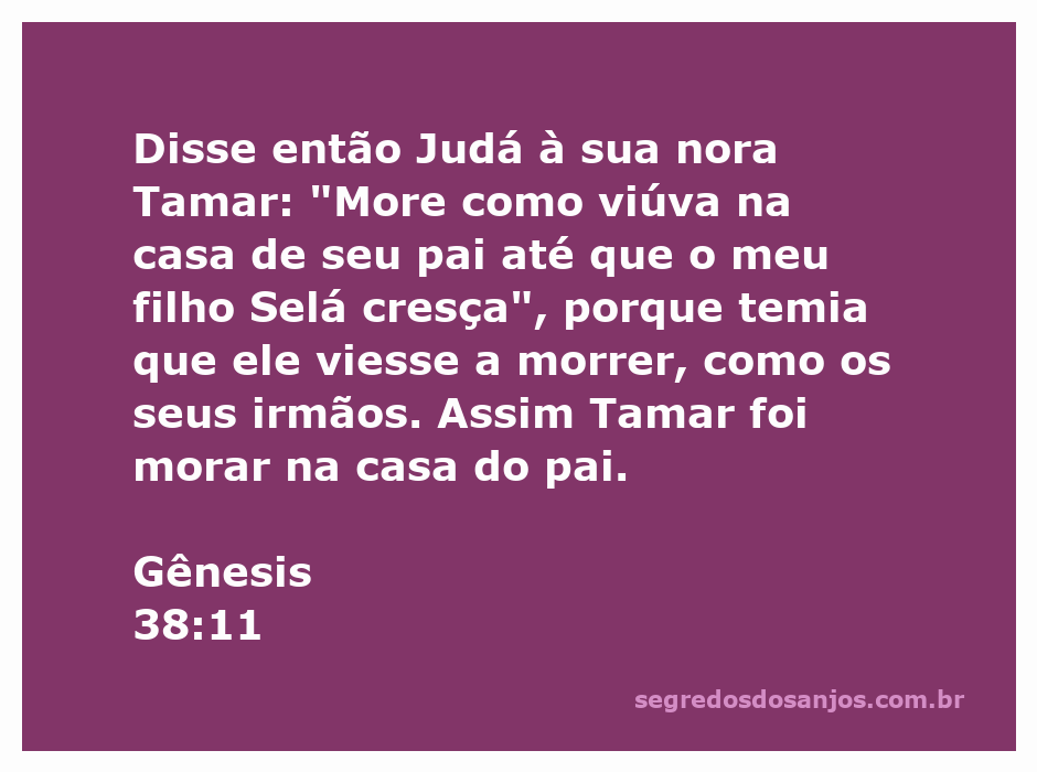 Judá instruindo sua nora Tamar a voltar para a casa de seu pai como viúva.