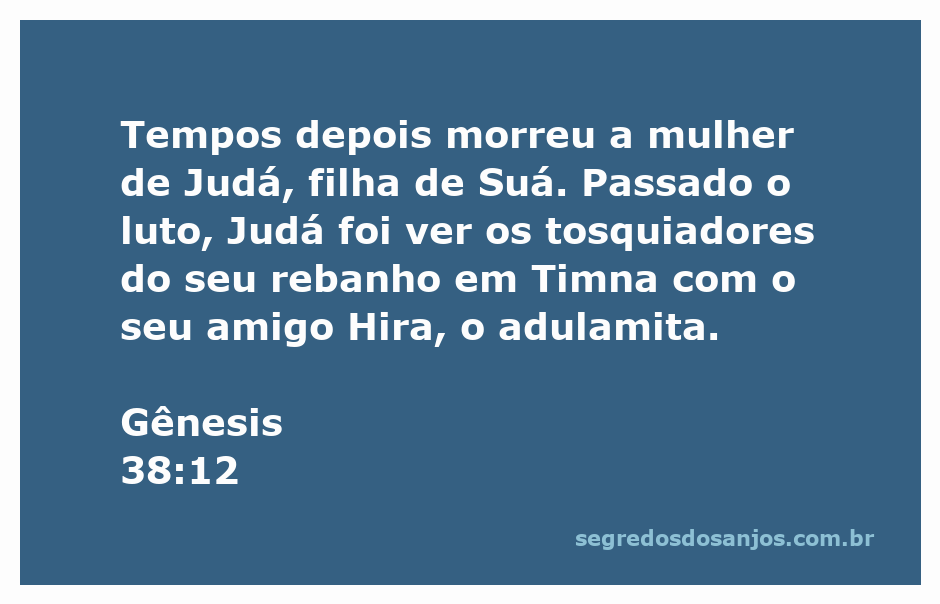 Ilustração de Judá visitando os tosquiadores em Timna após o luto de sua esposa.