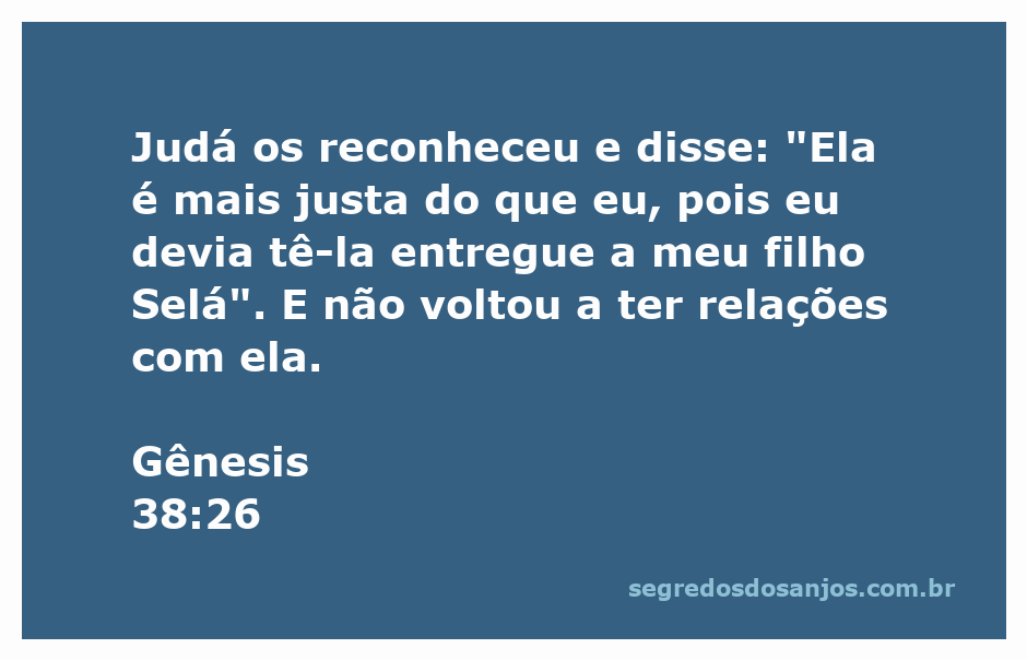 Judá reconhecendo Tamar como mais justa que ele, representando um momento de reflexão e arrependimento.