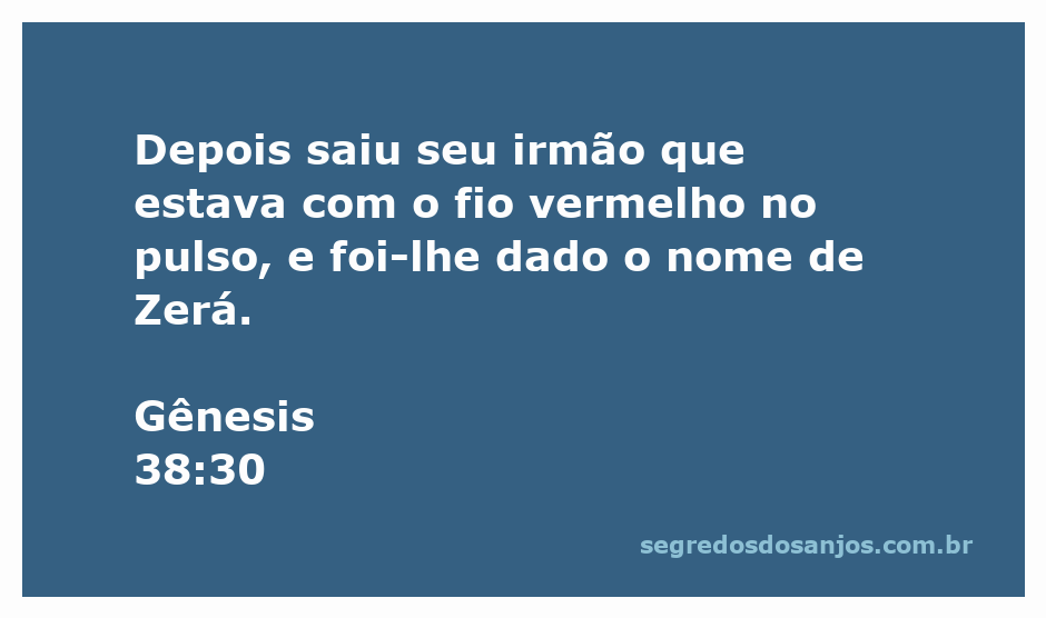 Imagem representativa do nascimento de Zerá, o irmão gêmeo com um fio vermelho no pulso, conforme Gênesis 38:30.