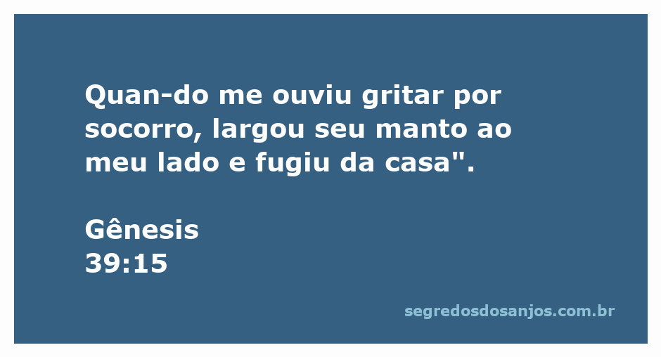 Imagem ilustrativa da fuga de José em Gênesis 39:15, representando a cena da tentação e a rejeição do pecado.