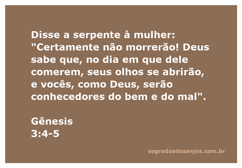 A serpente enganando a mulher no Jardim do Éden, representando a tentação e a busca pelo conhecimento do bem e do mal.
