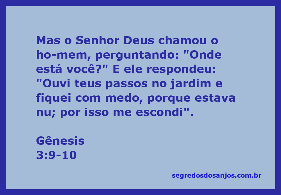 Ilustração de Deus chamando Adão no Jardim do Éden, representando o momento de descoberta da nudez e do medo humano.