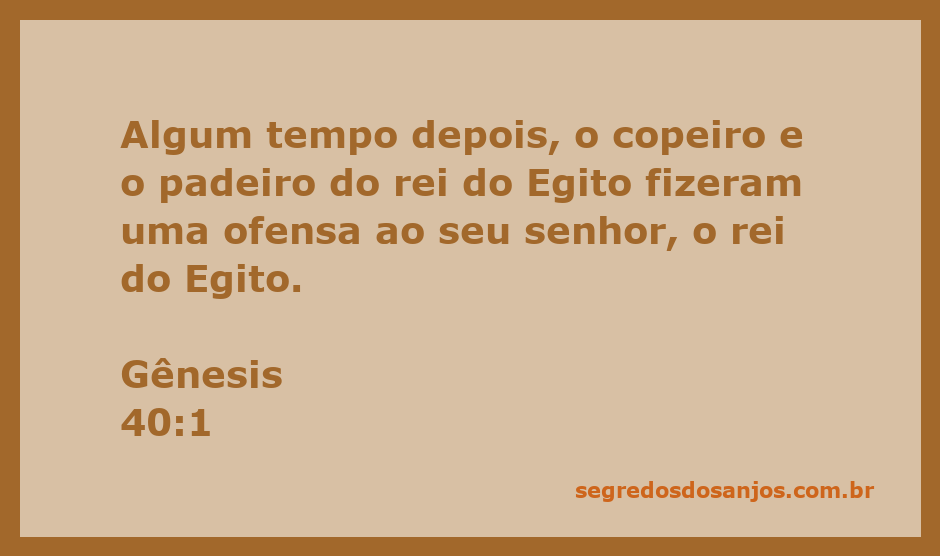 Ilustração de Gênesis 40:1 mostrando o copeiro e o padeiro do rei do Egito em um momento de tensão.
