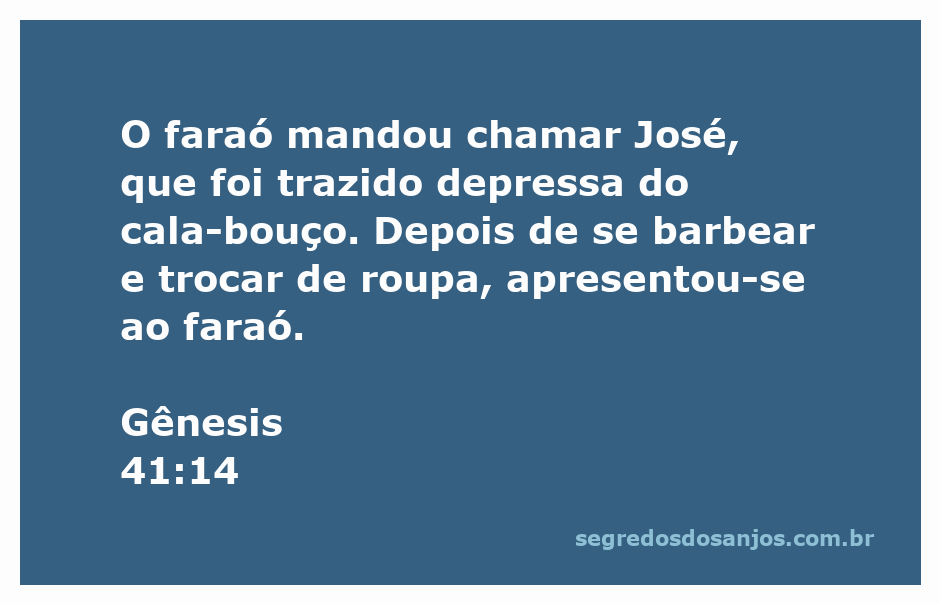 José sendo chamado pelo faraó após sair do calabouço, simbolizando transformação e esperança.
