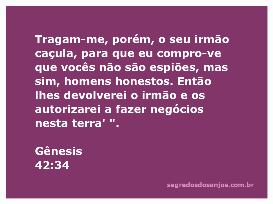 Imagem representativa do versículo Gênesis 42:34, onde um homem conversa com outros sobre a honestidade e a necessidade de trazer seu irmão caçula.