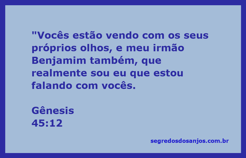 José se revela a seus irmãos, mostrando seu irmão Benjamim ao fundo.