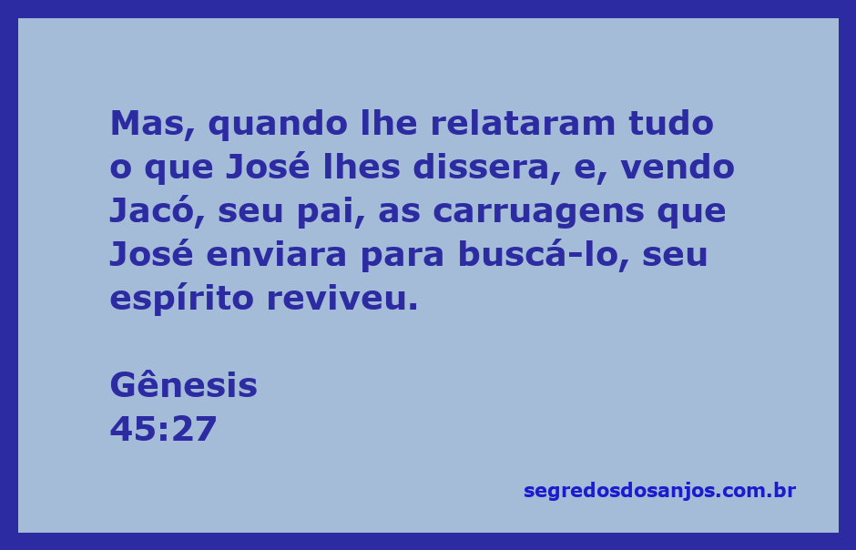 Jacó revive ao ver as carruagens enviadas por José, simbolizando a esperança e a reconciliação familiar.