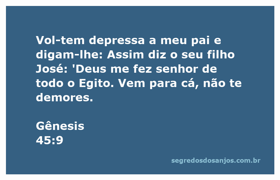 José se revela aos seus irmãos e os instrui a retornar ao pai, trazendo boas novas sobre sua posição no Egito.
