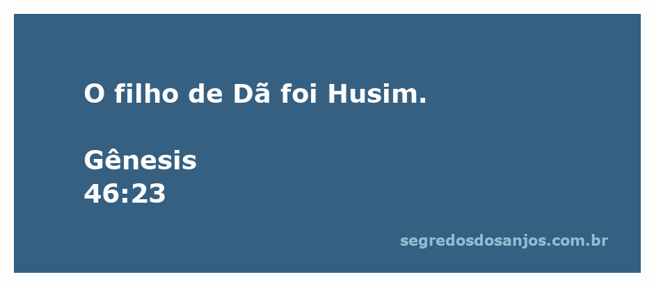 Ilustração representativa da genealogia da tribo de Dã, destacando Husim como filho de Dã.