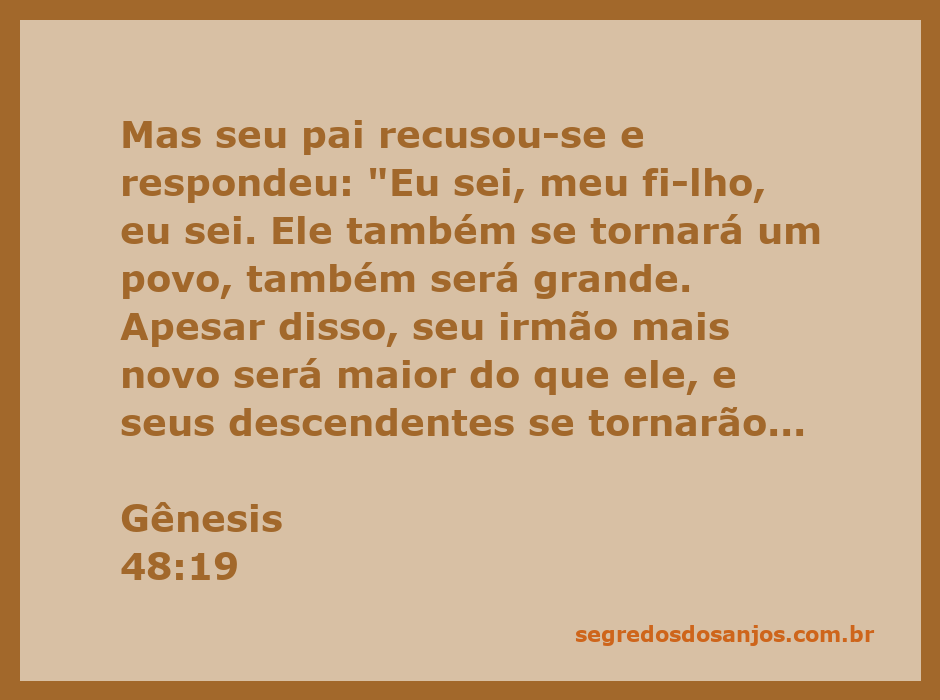 Imagem representativa da bênção de Jacó sobre os filhos de José, destacando a profecia sobre Efraim e Manassés.