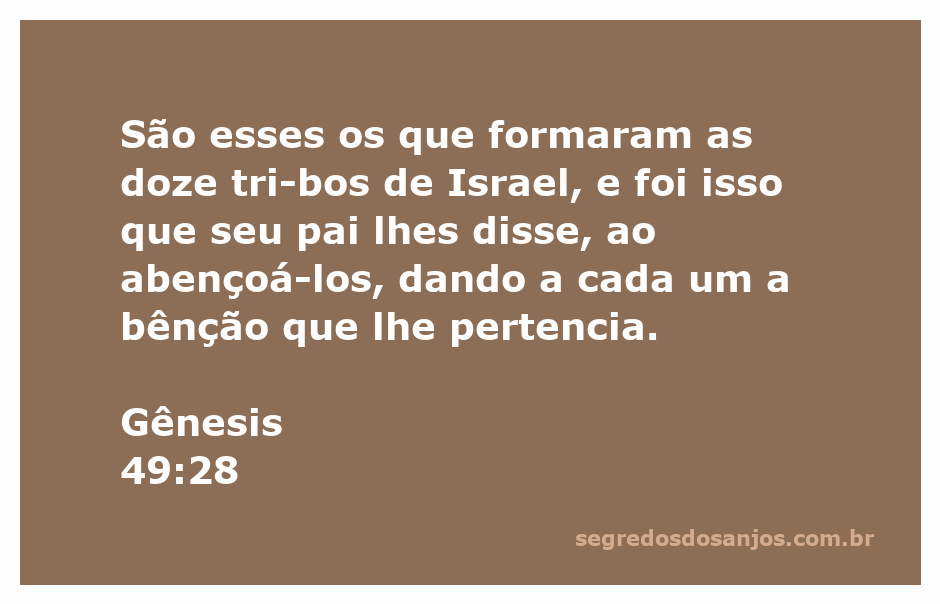 Imagem representativa das doze tribos de Israel, simbolizando as bênçãos de Jacó para seus filhos.