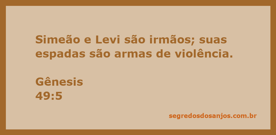 Ilustração de Simeão e Levi com espadas, simbolizando violência e irmandade.