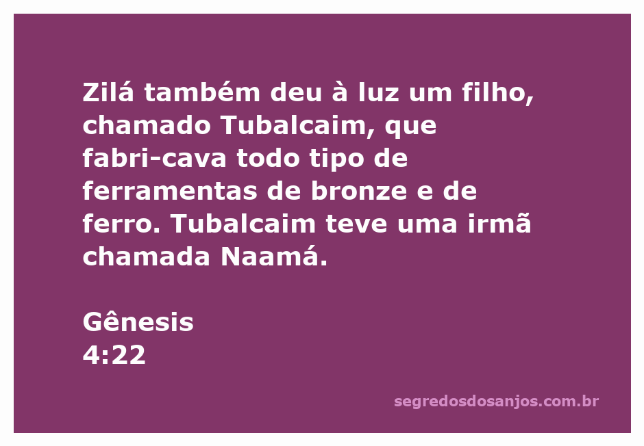 Imagem representativa de Tubalcaim, filho de Zilá, enquanto fabrica ferramentas de bronze e ferro.