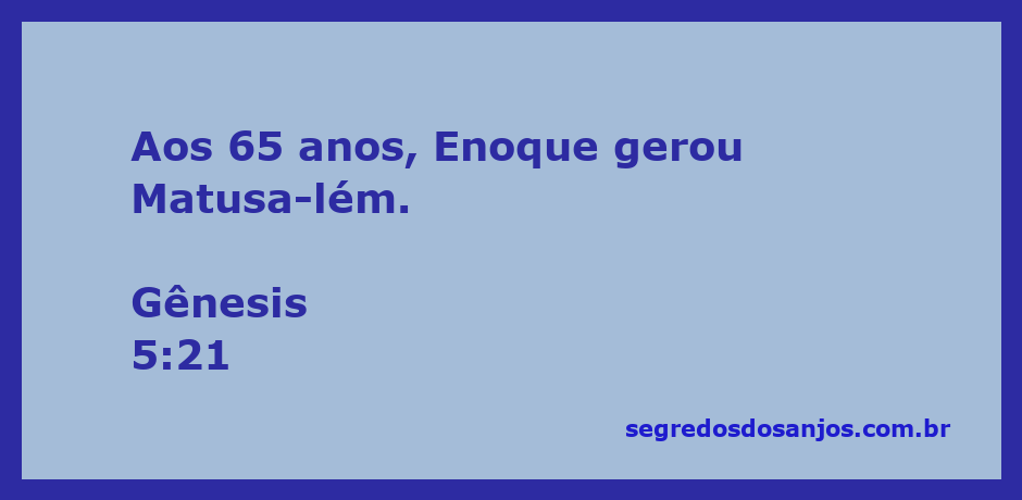 Imagem representativa de Enoque gerando Matusalém aos 65 anos, simbolizando a linhagem bíblica.
