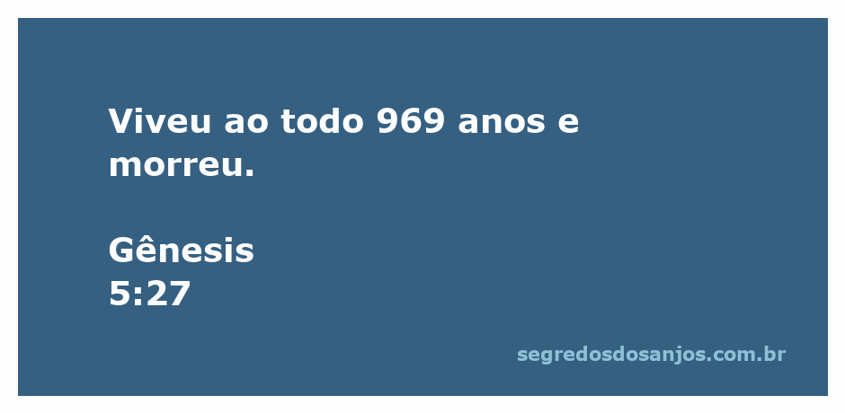 Representação artística de Matusalém, o homem que viveu 969 anos, conforme Gênesis 5:27.