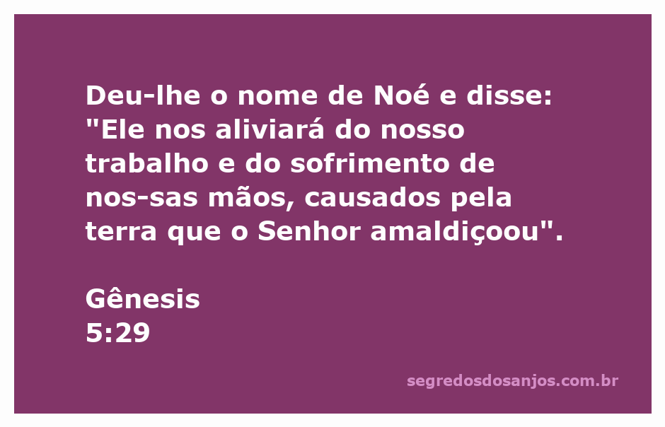 Imagem de Noé, simbolizando alívio e esperança conforme descrito em Gênesis 5:29.