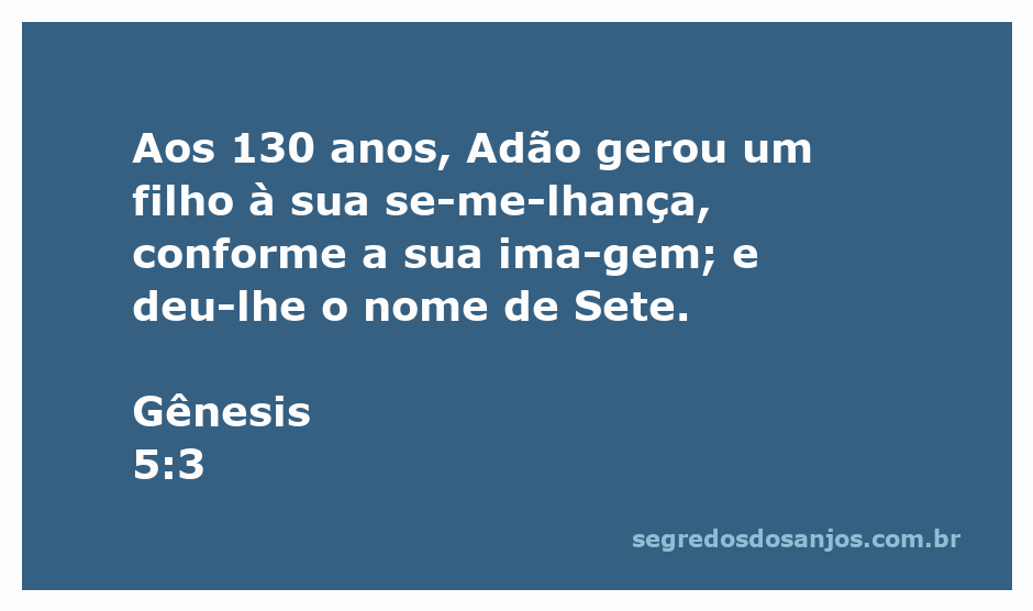 Imagem representativa do versículo Gênesis 5:3, mostrando Adão e Sete.