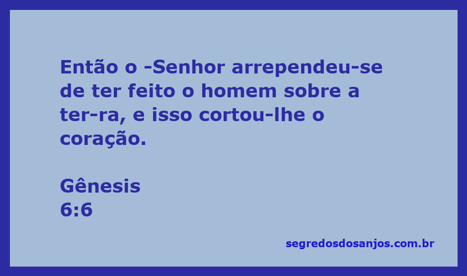 Ilustração do arrependimento de Deus na criação do homem, representando Gênesis 6:6.