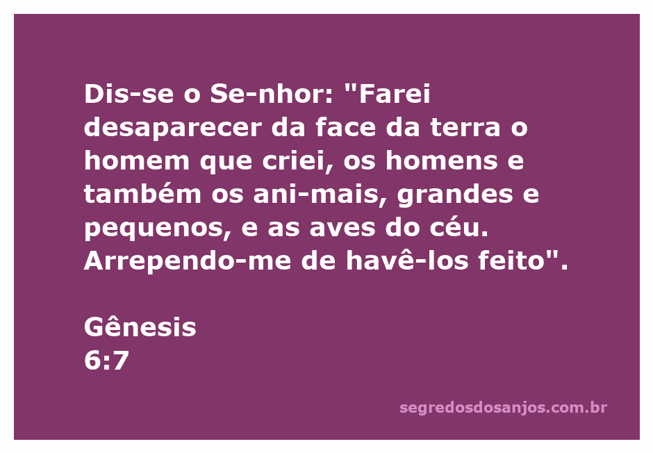 Imagem representando a destruição da criação de Deus conforme Gênesis 6:7
