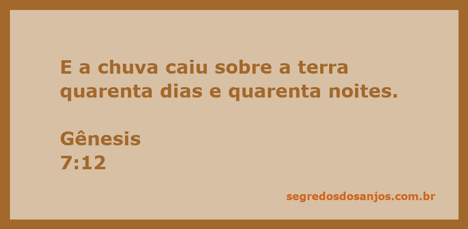 Ilustração da chuva intensa que caiu sobre a terra por quarenta dias e quarenta noites conforme descrito em Gênesis 7:12.
