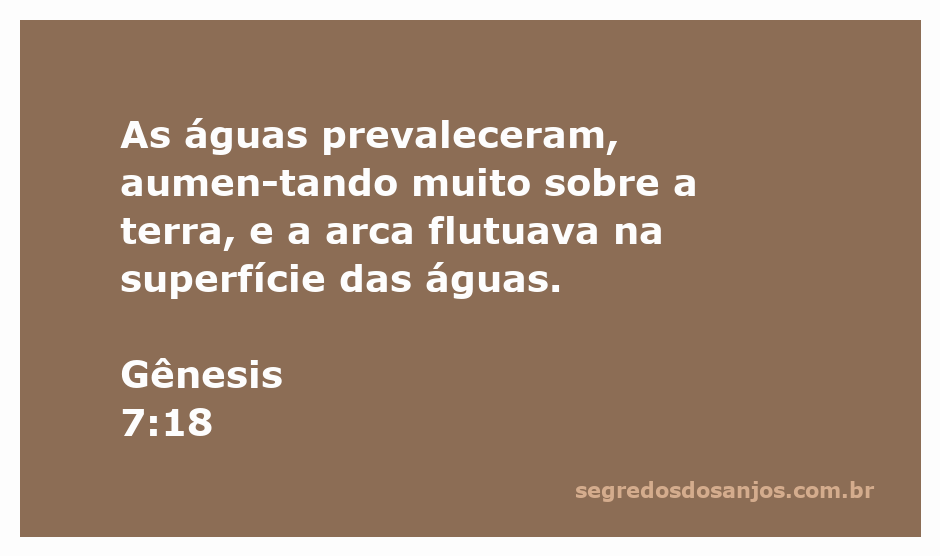 A arca de Noé flutua sobre as águas durante o dilúvio, simbolizando a salvação em meio à destruição.