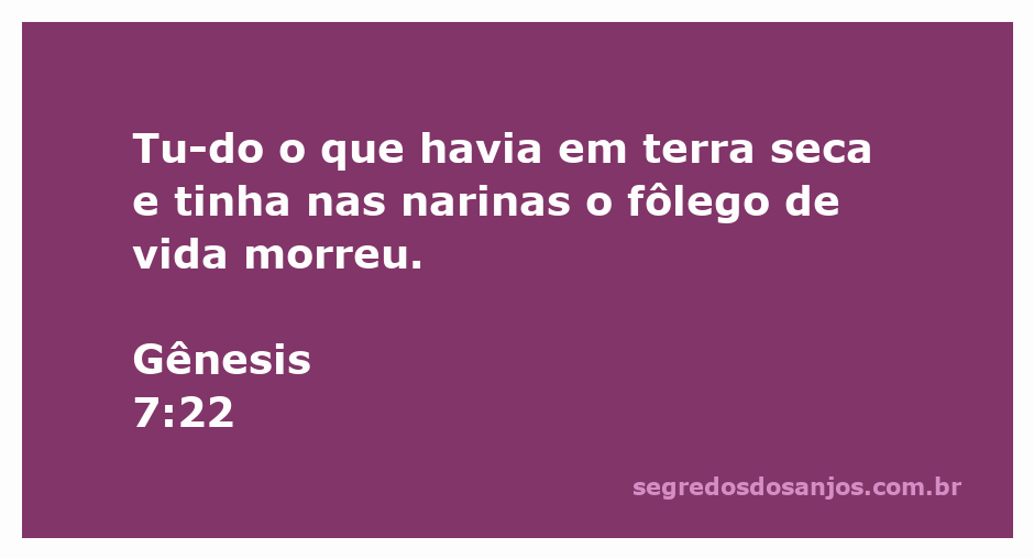 Imagem representando a destruição da vida na terra durante o Dilúvio, conforme Gênesis 7:22.
