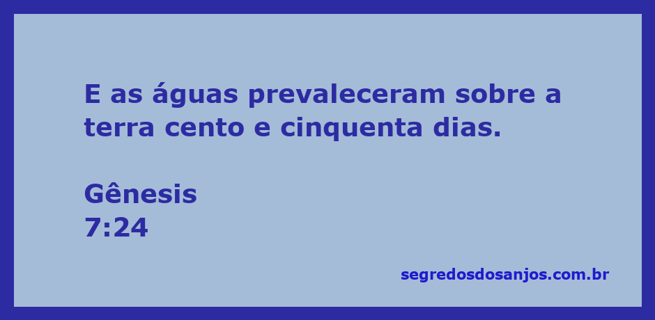 Imagem representativa do dilúvio descrito em Gênesis 7:24, com águas cobrindo a terra.