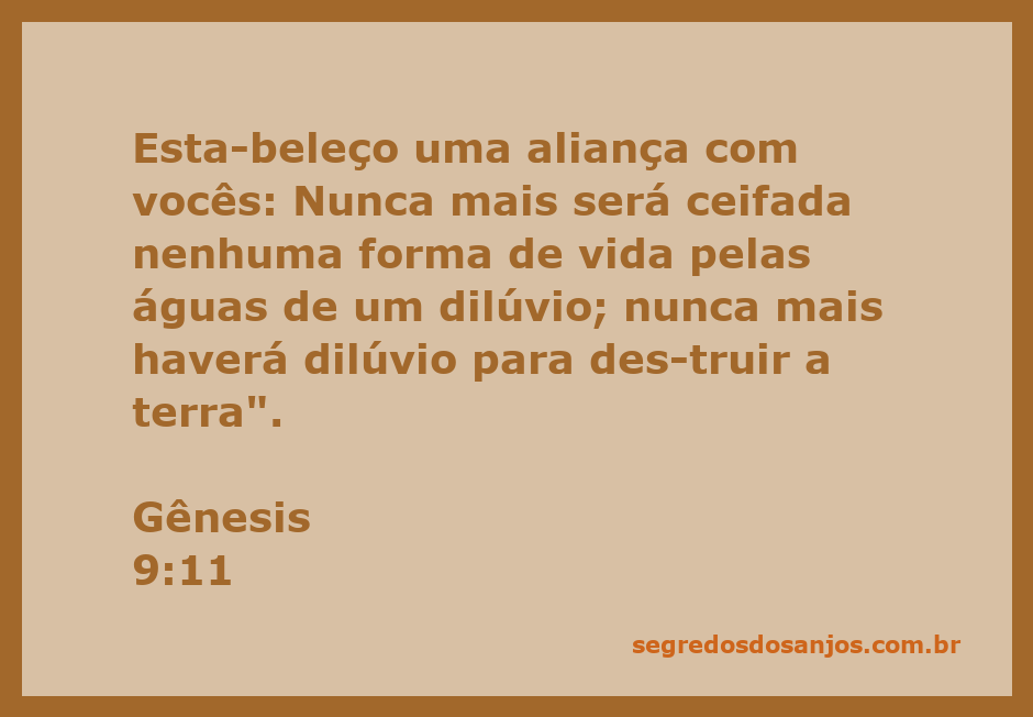 Imagem representativa da aliança de Deus com Noé após o dilúvio, simbolizando a promessa de nunca mais destruir a terra com água.
