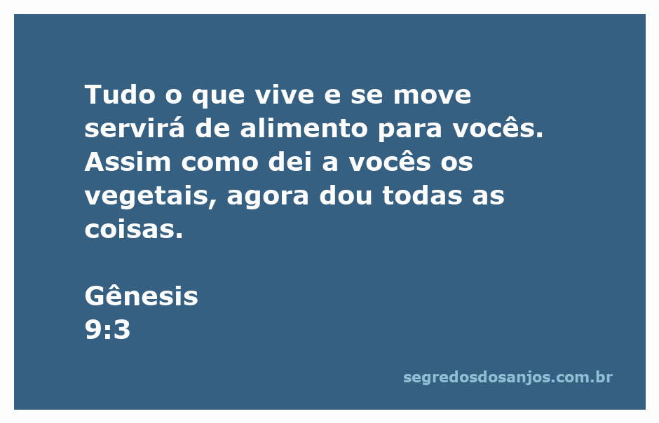 Ilustração de Gênesis 9:3, representando a relação entre seres humanos e a natureza, com ênfase em alimentos vegetais e animais.