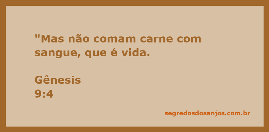 Imagem representativa do versículo Gênesis 9:4, que destaca a proibição de comer carne com sangue.