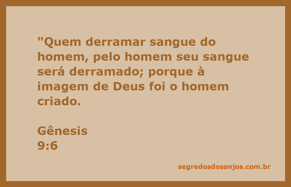 Ilustração de Gênesis 9:6 mostrando a importância da vida humana e a imagem de Deus