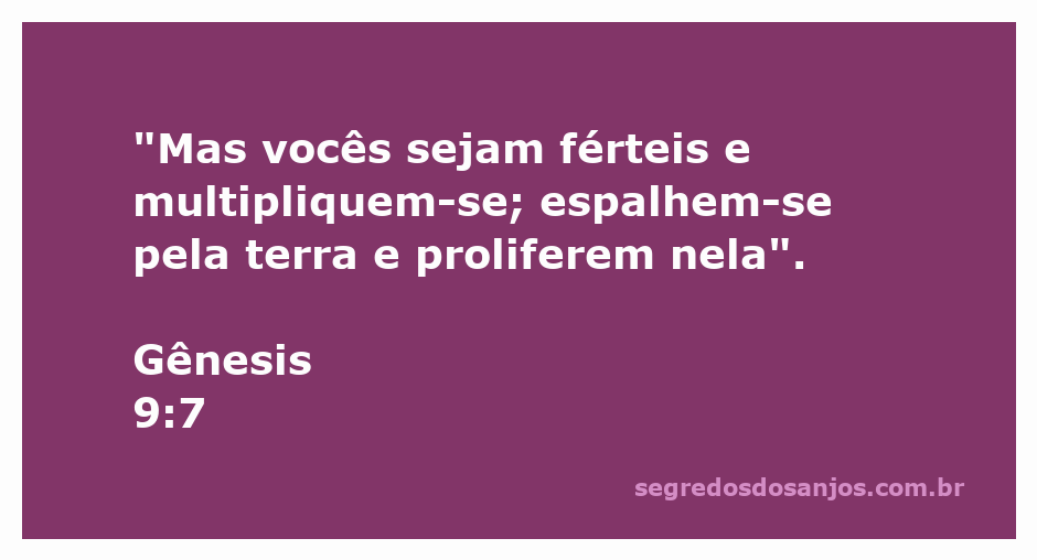 Ilustração de Gênesis 9:7, representando a multiplicação e a fertilidade humana na terra.