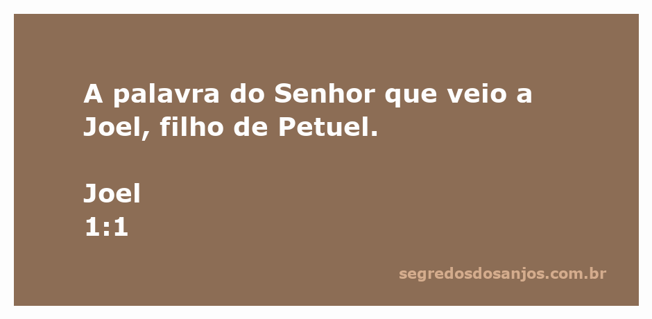 Imagem ilustrativa da passagem de Joel 1:1, mostrando a revelação da palavra do Senhor a Joel, filho de Petuel.