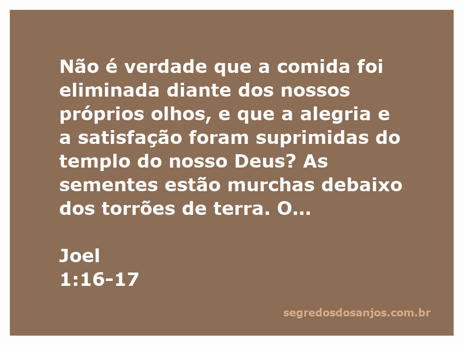 Imagem representando a devastação da colheita e a tristeza no templo, conforme descrito em Joel 1:16-17.