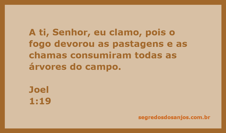 Uma representação artística do clamor a Deus em meio à devastação causada pelo fogo, com pastagens queimadas e árvores consumidas.
