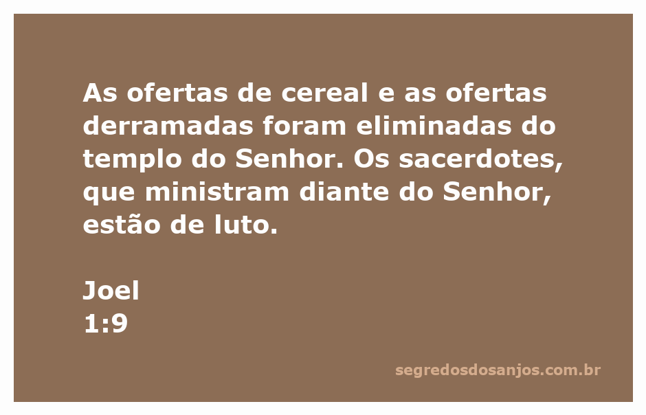 Imagem representando a tristeza dos sacerdotes devido à perda das ofertas no templo, conforme Joel 1:9.