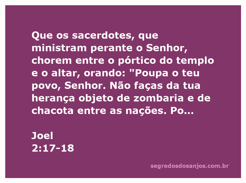 Sacerdotes em oração no templo, clamando pela misericórdia de Deus.