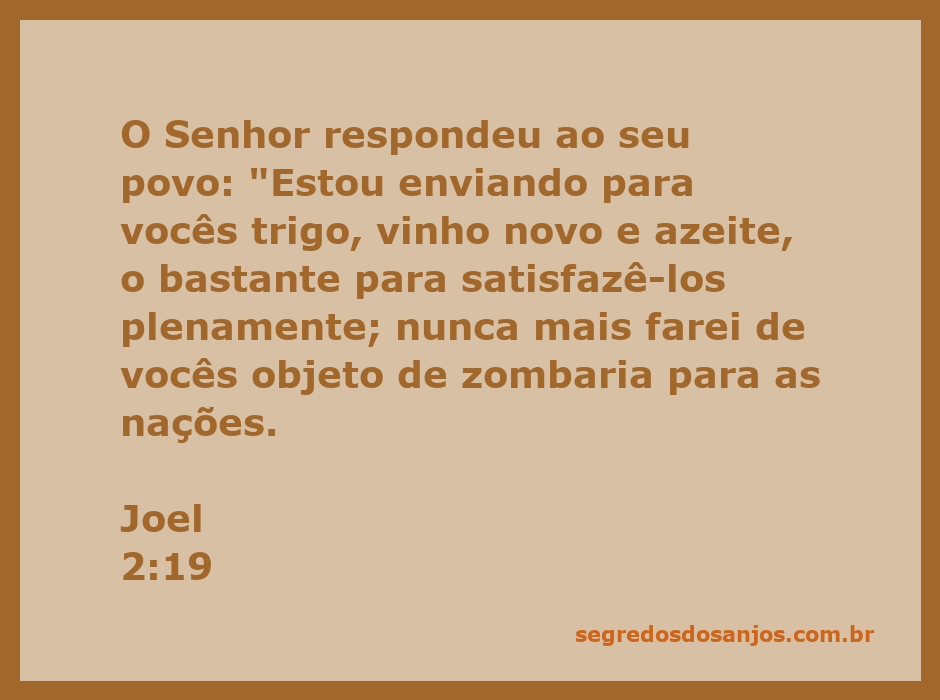 Imagem representativa da passagem de Joel 2:19, mostrando trigo, vinho novo e azeite como símbolos de abundância e bênção divina.