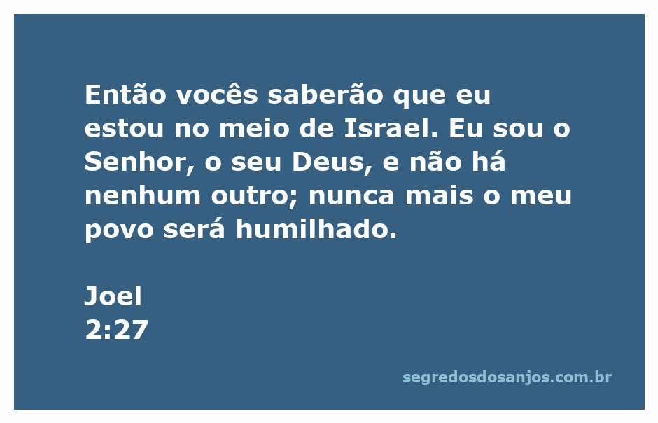 Imagem ilustrativa do versículo Joel 2:27, destacando a presença de Deus entre o povo de Israel.