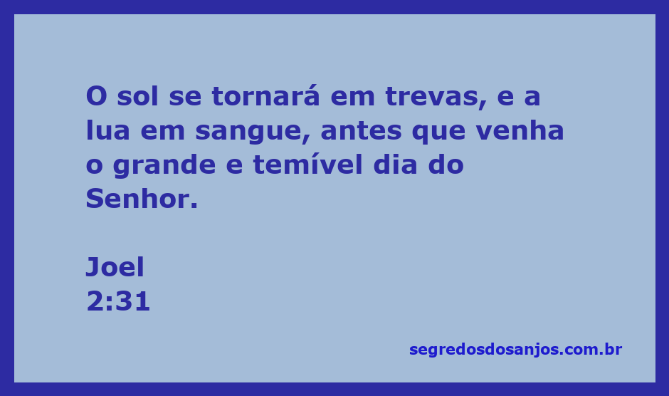 Ilustração do versículo Joel 2:31, representando o sol se tornando em trevas e a lua em sangue antes do dia do Senhor.