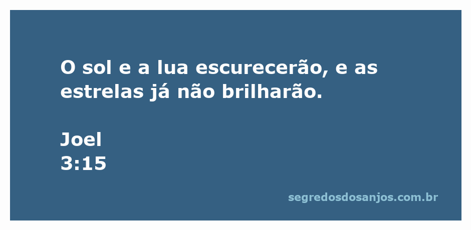 Representação artística do sol e da lua escurecendo, simbolizando a passagem de Joel 3:15