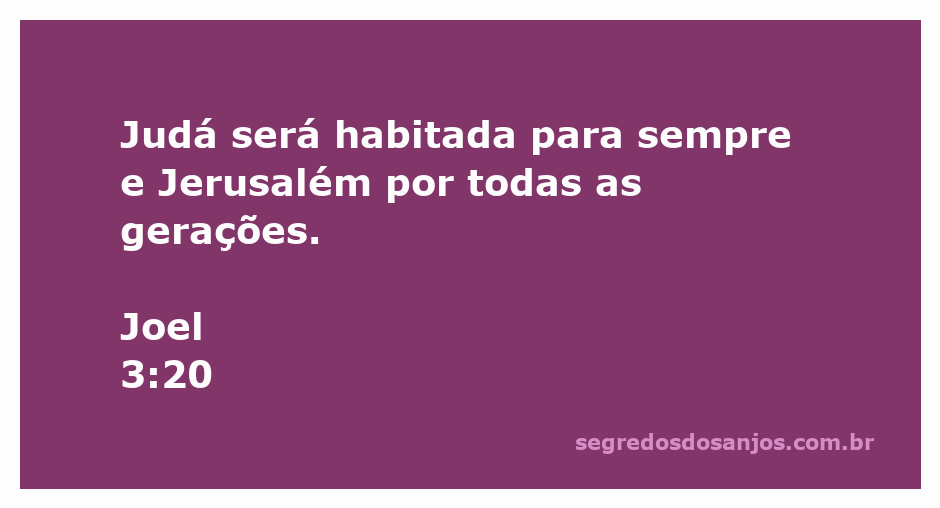 Vista panorâmica de Jerusalém com a frase 'Judá será habitada para sempre e Jerusalém por todas as gerações.'