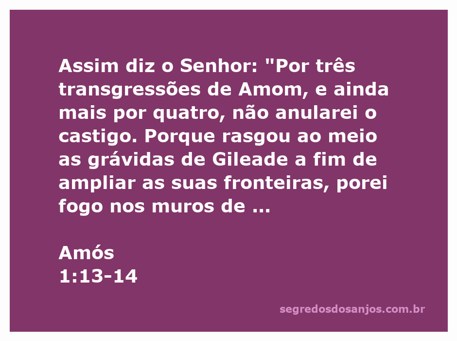 Representação artística de Amós 1:13-14, ilustrando a condenação de Amom e a destruição de Rabá.