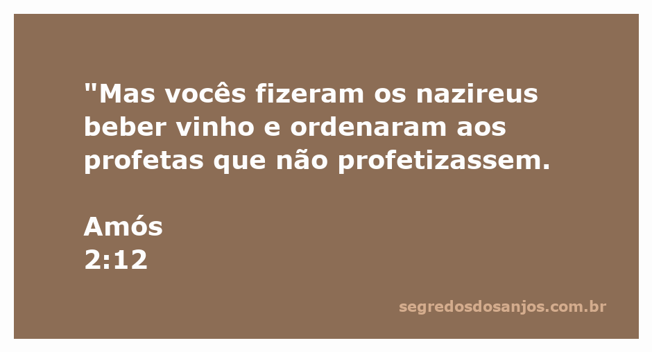 Imagem ilustrativa do versículo Amós 2:12, destacando a rebeldia do povo contra os nazireus e profetas.