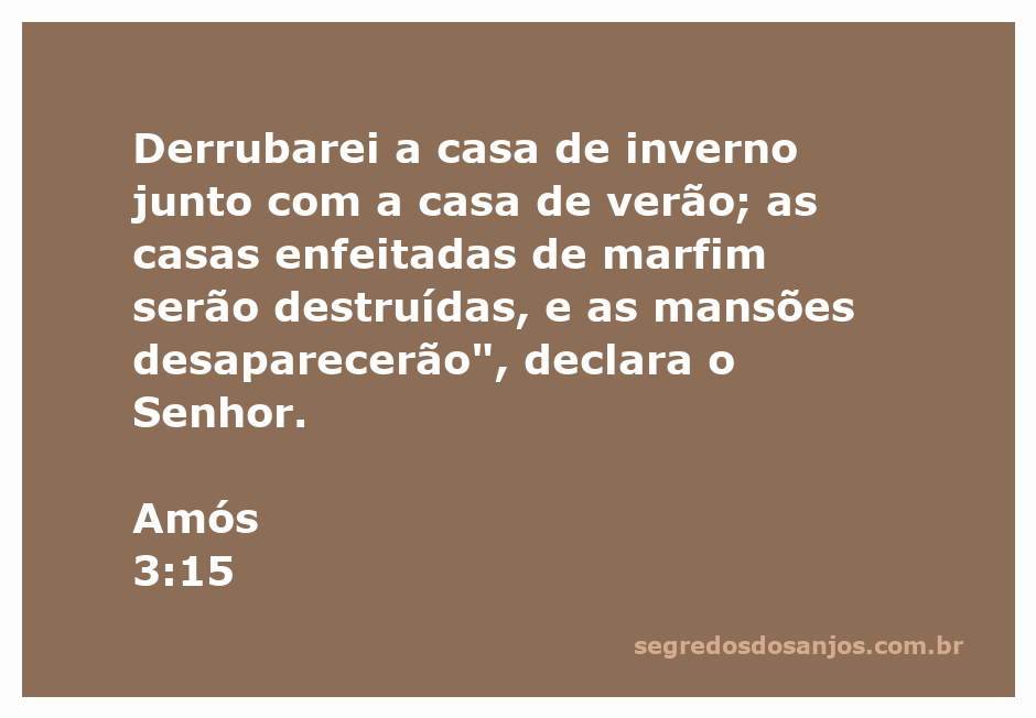 Imagem representativa da destruição das casas de inverno e verão, simbolizando a mensagem de Amós 3:15 sobre a queda de estruturas opulentas.