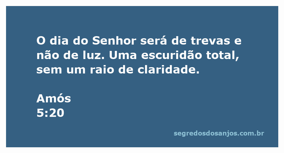 Imagem representando a escuridão e a ausência de luz, simbolizando o dia do Senhor conforme Amós 5:20.