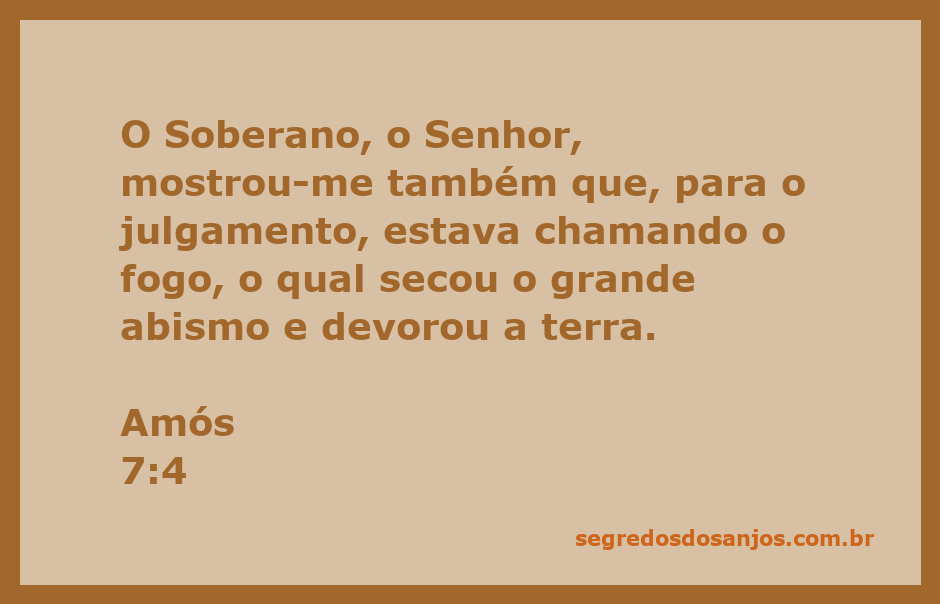 Ilustração do julgamento divino com fogo devorando a terra, inspirada em Amós 7:4.