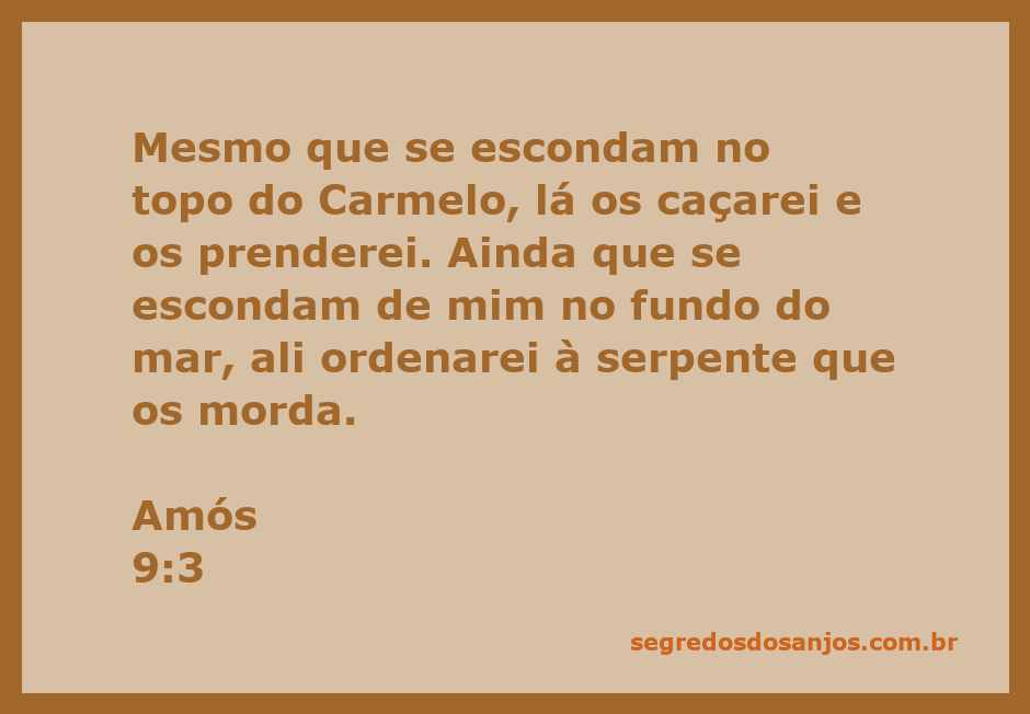 Ilustração de Amós 9:3, representando a busca de Deus por aqueles que tentam se esconder.