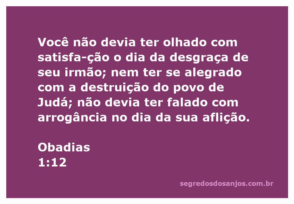 Ilustração da passagem de Obadias 1:12, refletindo sobre a importância da empatia e solidariedade entre irmãos.
